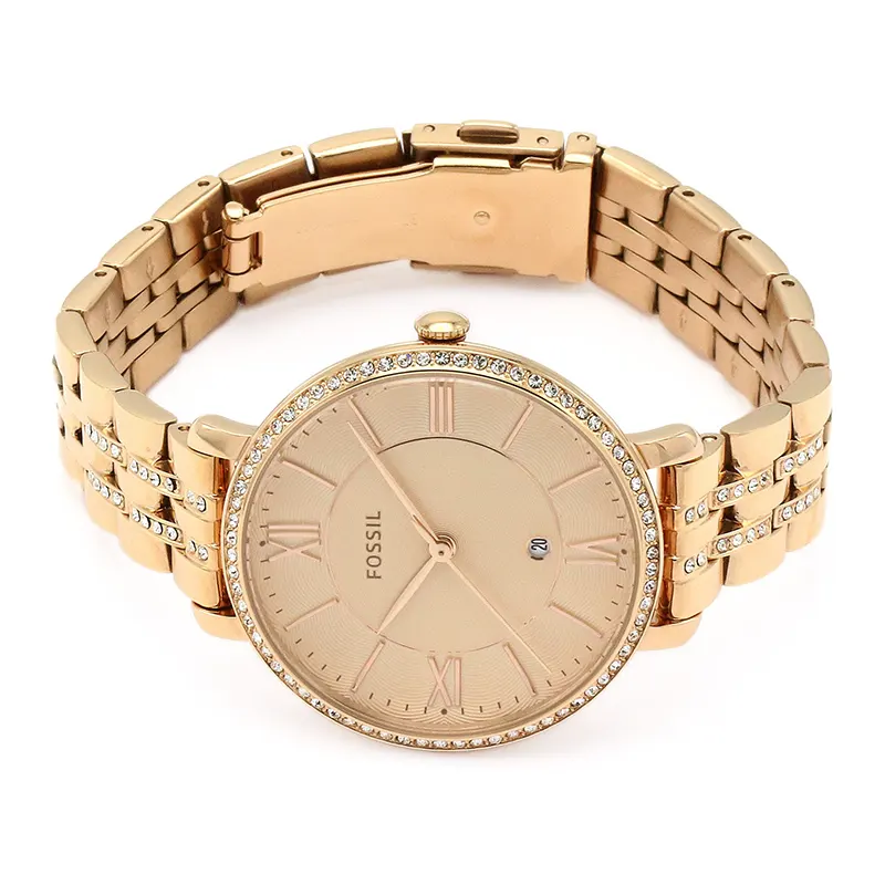 Fossil Jacqueline Three-Hand Rose Gold-Tone Ladies Watch- ES3546